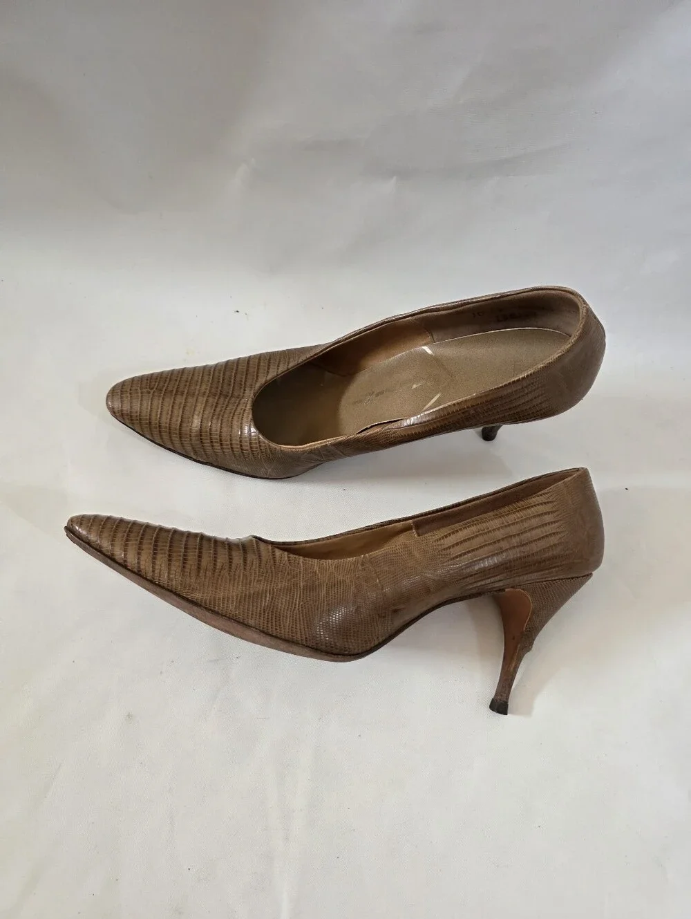 Vintage Salvini Exotic Leather Stiletto Pumps 10 AA